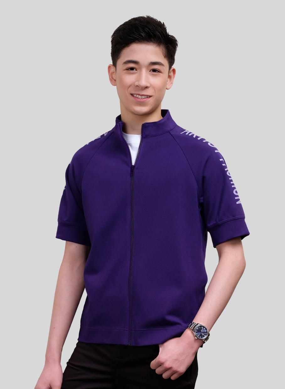 Men's Artist Fashion Short-Sleeve Zip-Up