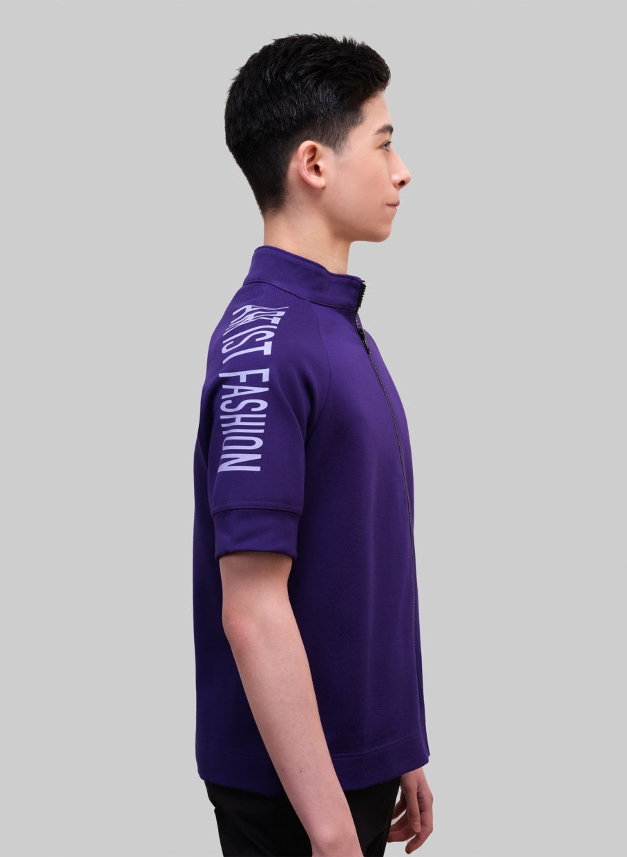 Men's Artist Fashion Short-Sleeve Zip-Up