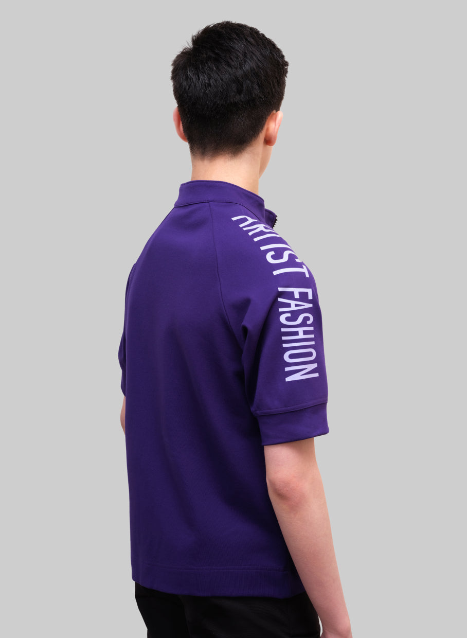 Men's Artist Fashion Short-Sleeve Zip-Up
