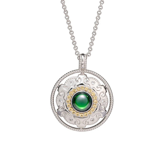 Mongolian Celebration Necklace Green