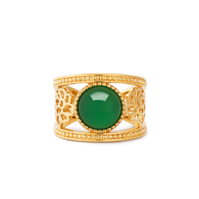 Golden Tang Peony Ring