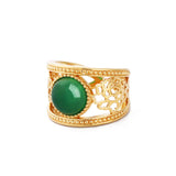 Golden Tang Peony Ring