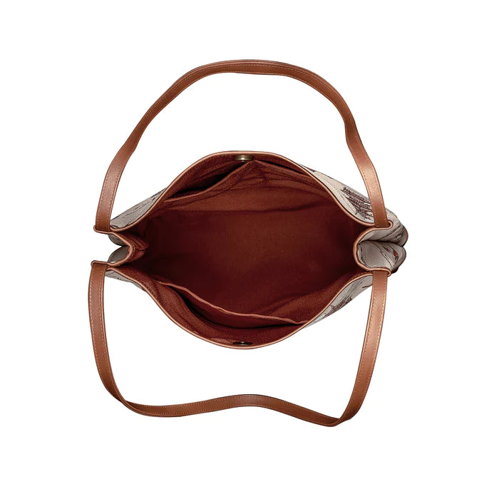 Lantern Grace Tote Bag with Leather Handle