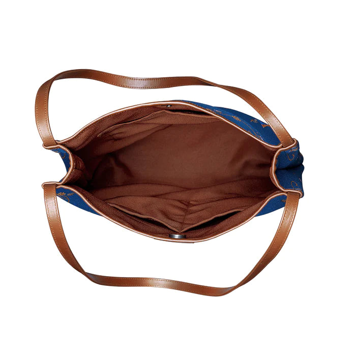 Lantern Grace Tote Bag with Leather Handle