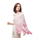 Plum Blossom 100% Cashmere Scarf - Pink