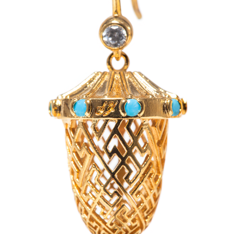 Lantern Joy Earrings — Gold/Silver