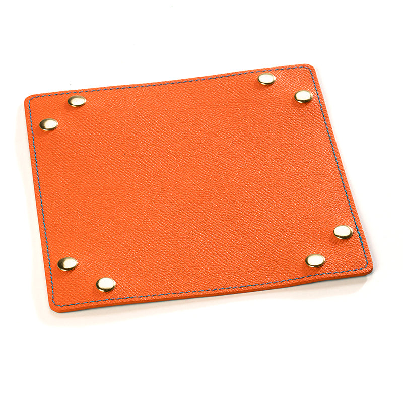 Divine Melody Leather Storage Tray - Orange