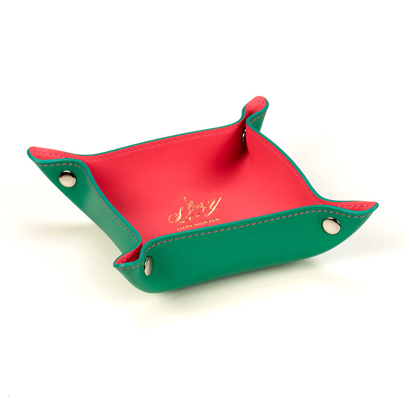 Divine Melody Leather Storage Tray - Pink