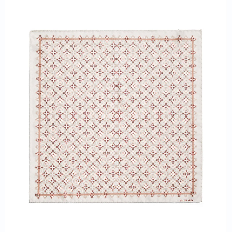 A Manchurian Stroke of Luck Pocket Square - Beige