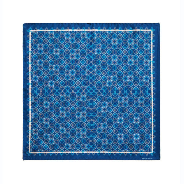 A Manchurian Stroke of Luck Pocket Square - Navy
