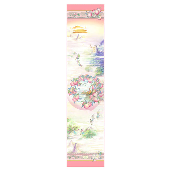 The Peaches of Immortality Silk Long Scarf