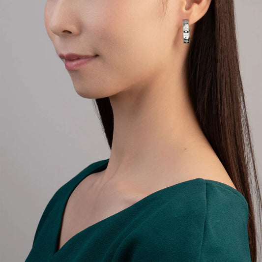 Zhen Shan Ren Wondrous Words Earrings - Large hoops